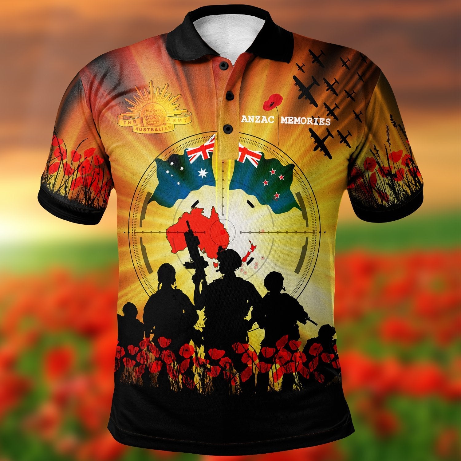 Anzac Polo - And New Zealand Anzac Memories Polo Shirt