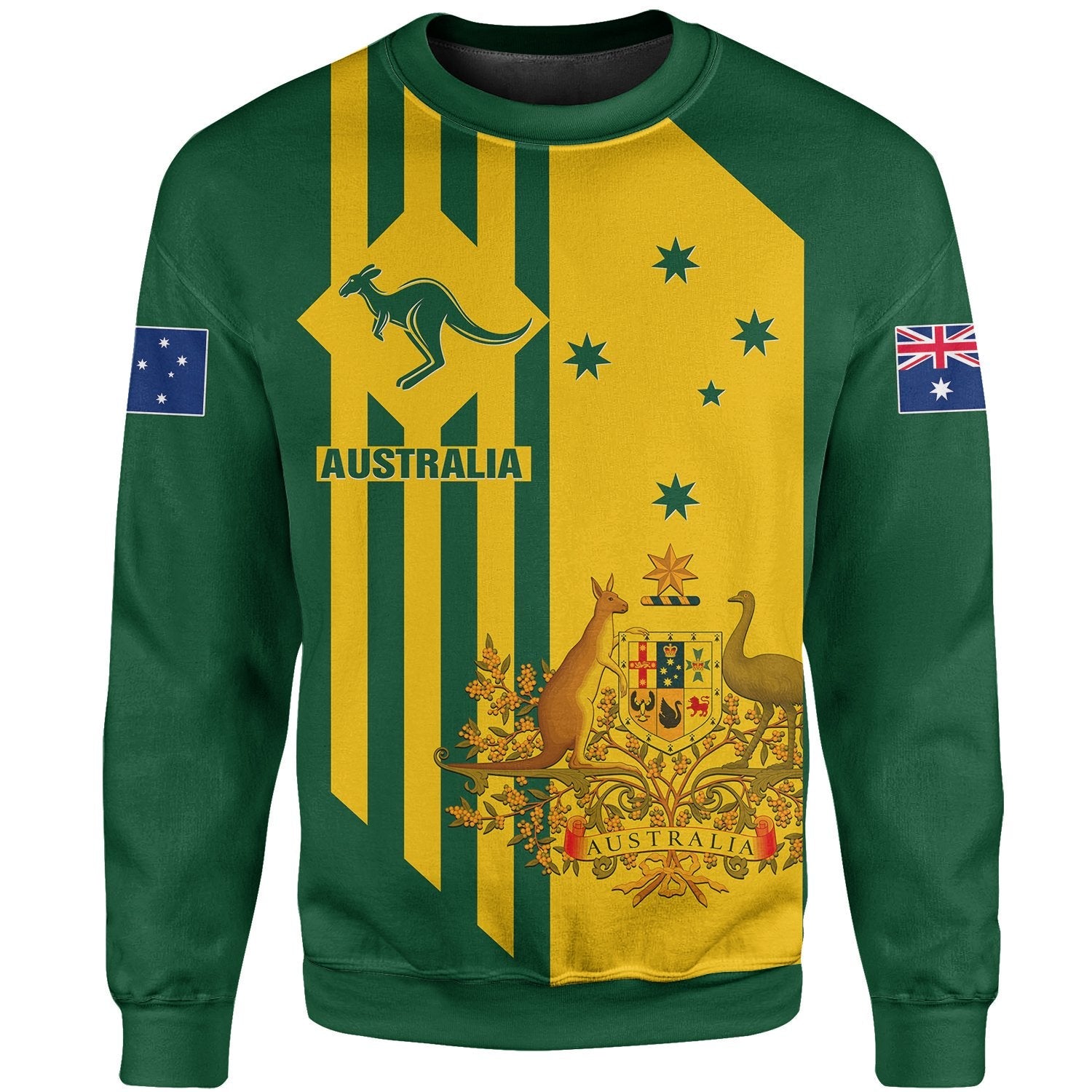 Sweatshirts - Australia Kangaroo Sign National Color