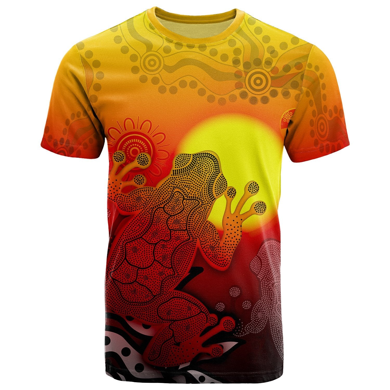 Aboriginal TShirt - Indigenous Frog (Red)