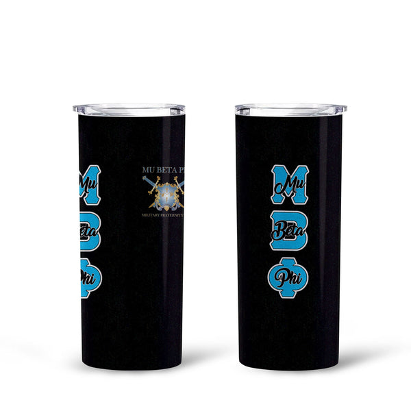 Fraternity Tumbler - Mu Beta Phi Tall Glitter Tumbler Original Dark Style