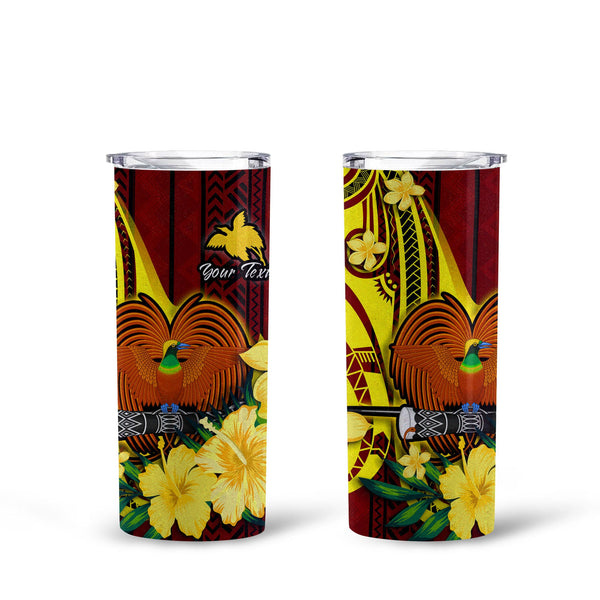 Papua New Guinea Tall Glitter Tumbler Polynesian PNG Bird Independence Day - LH1