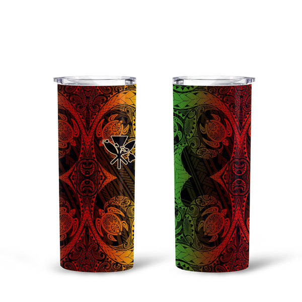 Kanaka Maoli Hawaii Tall Glitter Tumbler Reggae Style