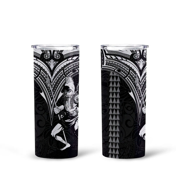 Hawaii Ikaika Warrior Tall Glitter Tumbler Polynesian Tattoo Style