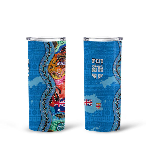 Fiji Tapa & Australia Aboriginal Tall Glitter Tumbler