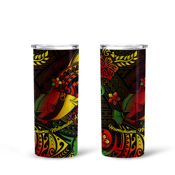 Hawaii Humuhumu Fish Tall Glitter Tumbler Reggae Style