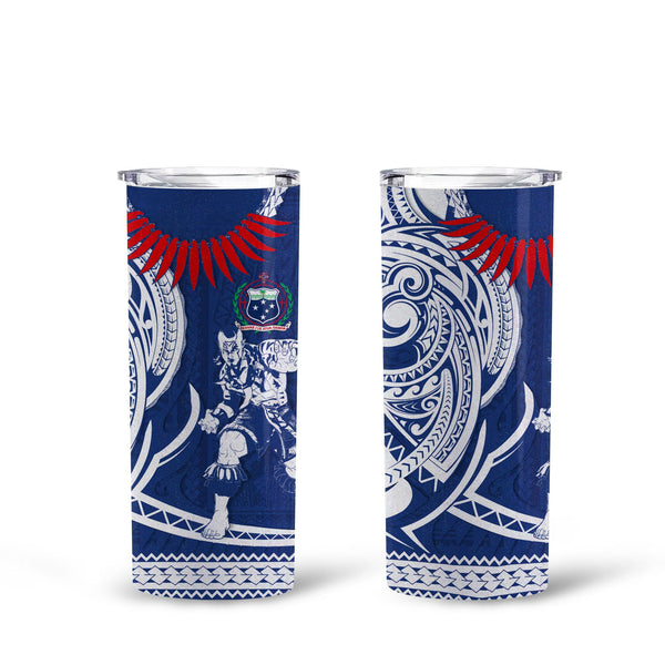 Samoa Tall Glitter Tumbler Warrior Ula Nifo Style