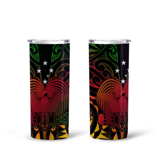 Papua New Guinea Tall Glitter Tumbler Unity In Diversity Motto