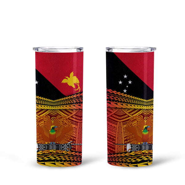 Papua New Guinea Independence Day Tall Glitter Tumbler PNG Emblem Style