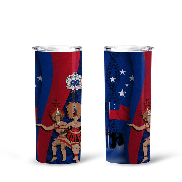 Samoa Independence Day Tall Glitter Tumbler Celebrating Dance Style