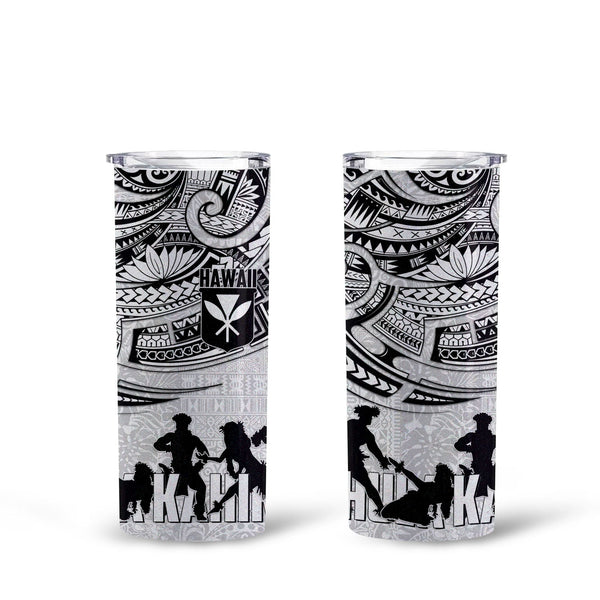 Hawaiian Hula Kahiko Tall Glitter Tumbler