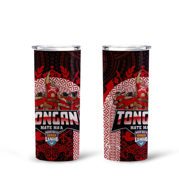 Tonga Mate Ma'a Rugby League Tall Glitter Tumbler