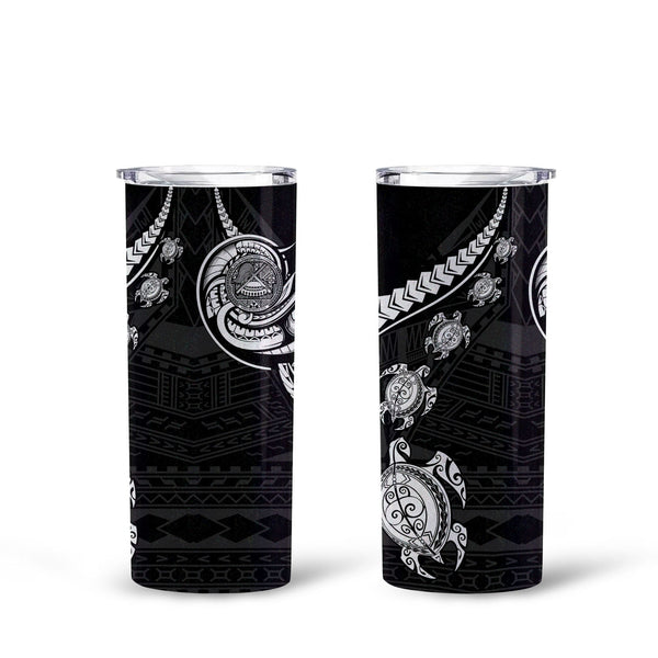 Seal Of American Samoa Tall Glitter Tumbler Turtle Style