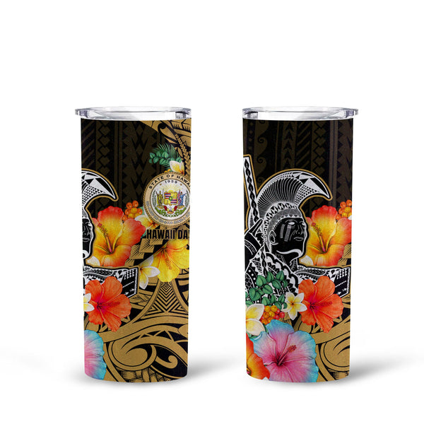 Hawaii Day King Kamehameha Tall Glitter Tumbler