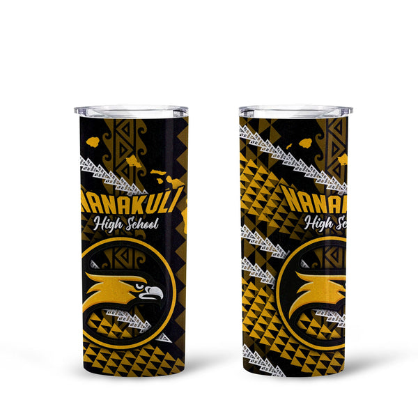 Hawaii Nanakuli High School Tall Glitter Tumbler Map Style