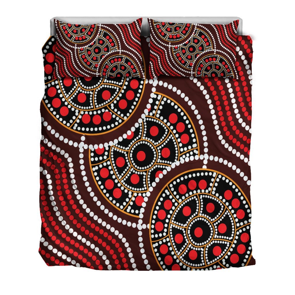 Australia Aboriginal Bedding Set - Aboriginal Tortoiseshell Dot Panting