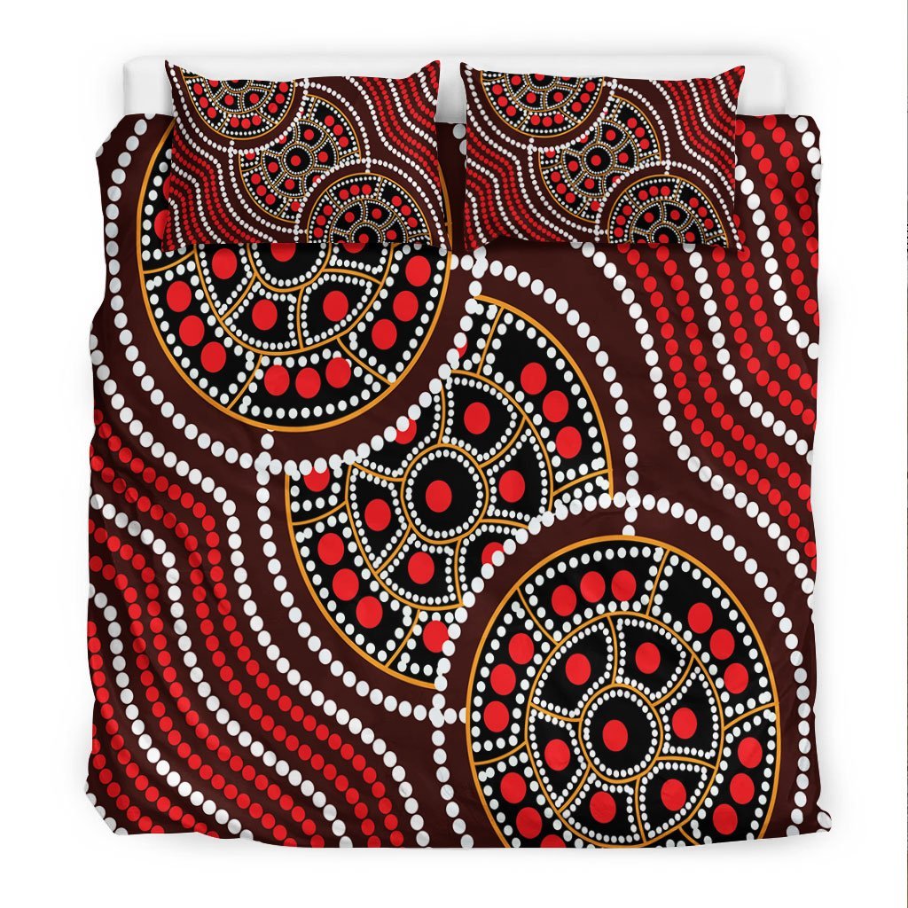 Australia Aboriginal Bedding Set - Aboriginal Tortoiseshell Dot Panting