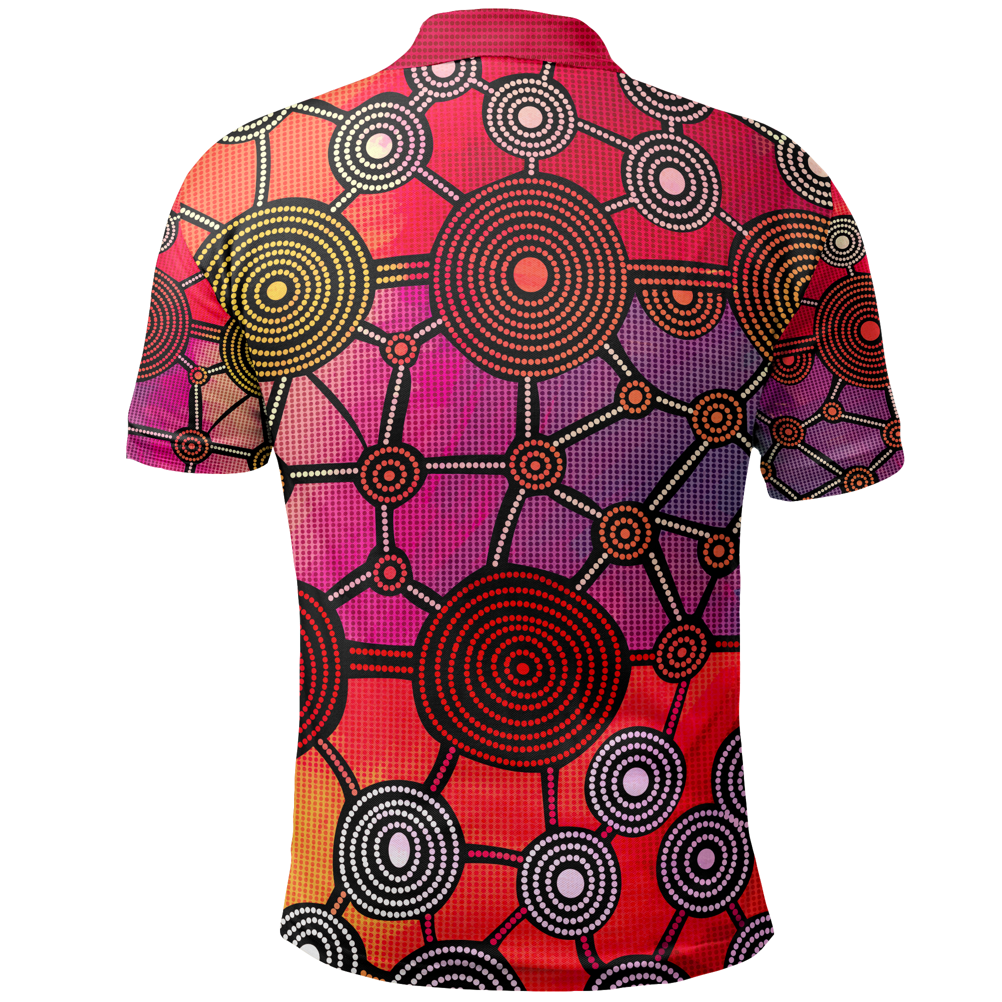 Aboriginal Polo - Aboriginal Dot Painting Shirt Circle Patterns Polo Shirt