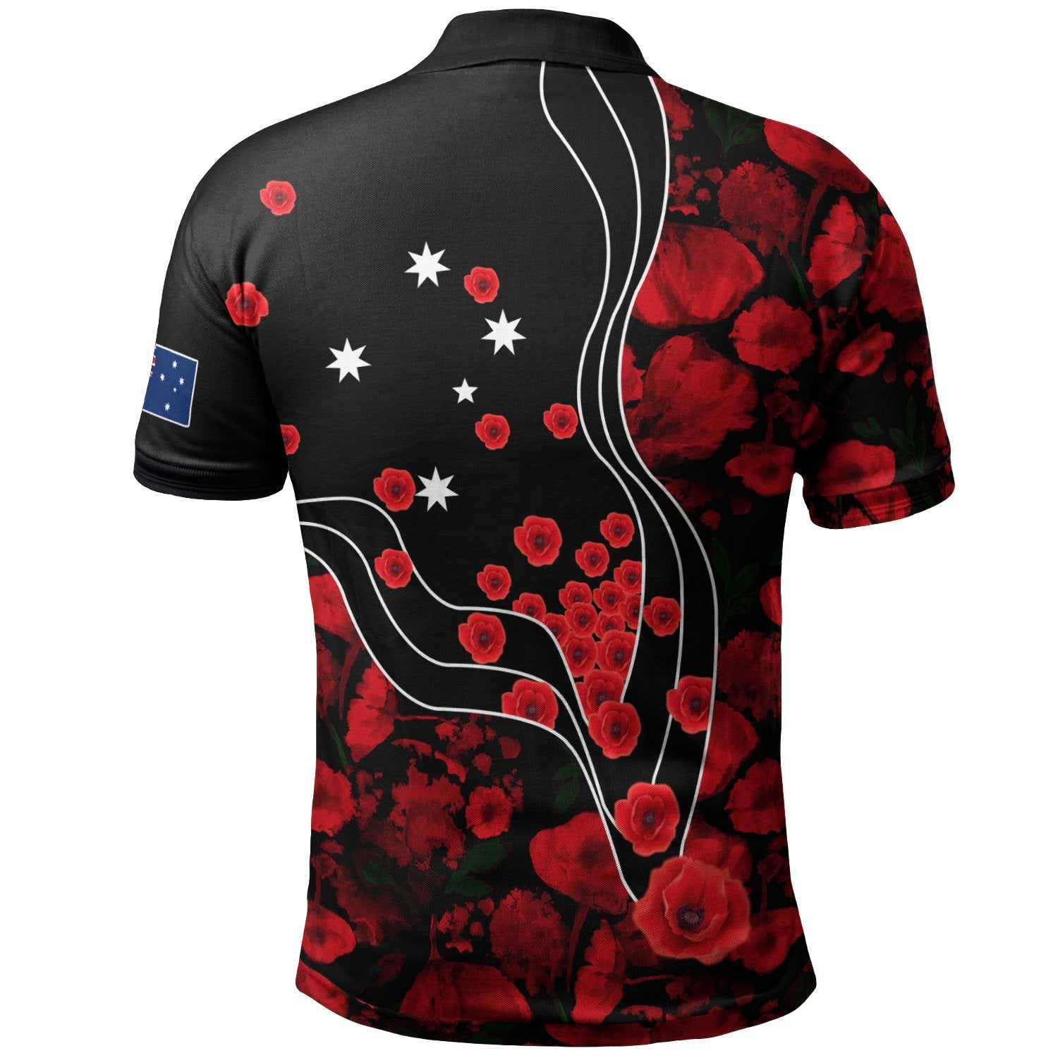 Anzac Polo - Lest We Forget Polo Shirt  Poppy Flowers Polo Shirt