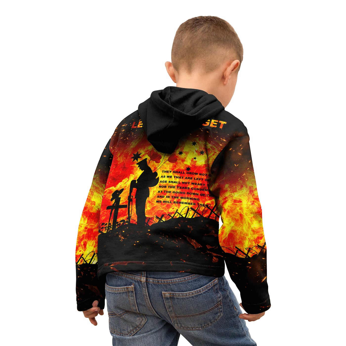 Anzac Day Zip Hoodie Kid - Anzac Heroes