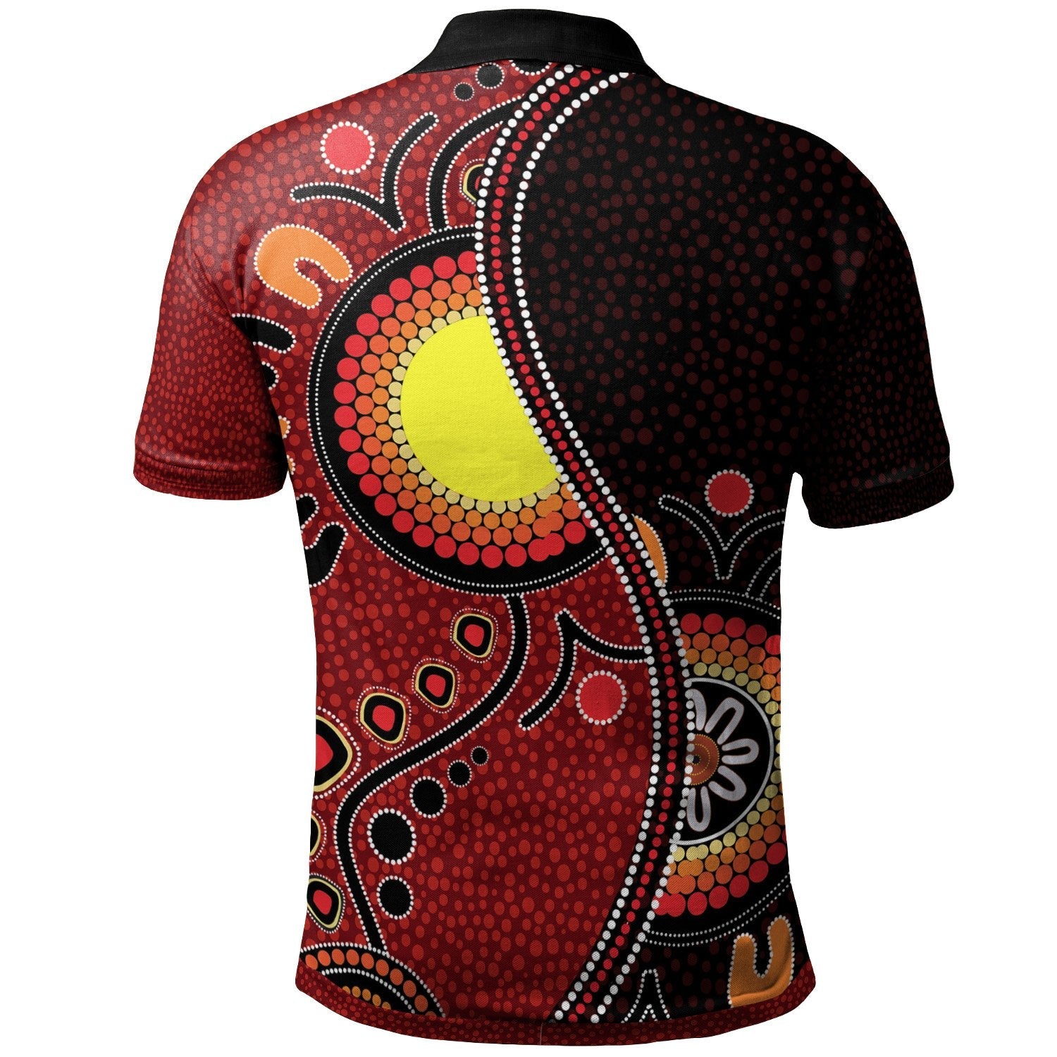 Aboriginal Polo - Australia Flag Dot Painting Art Polo Shirt