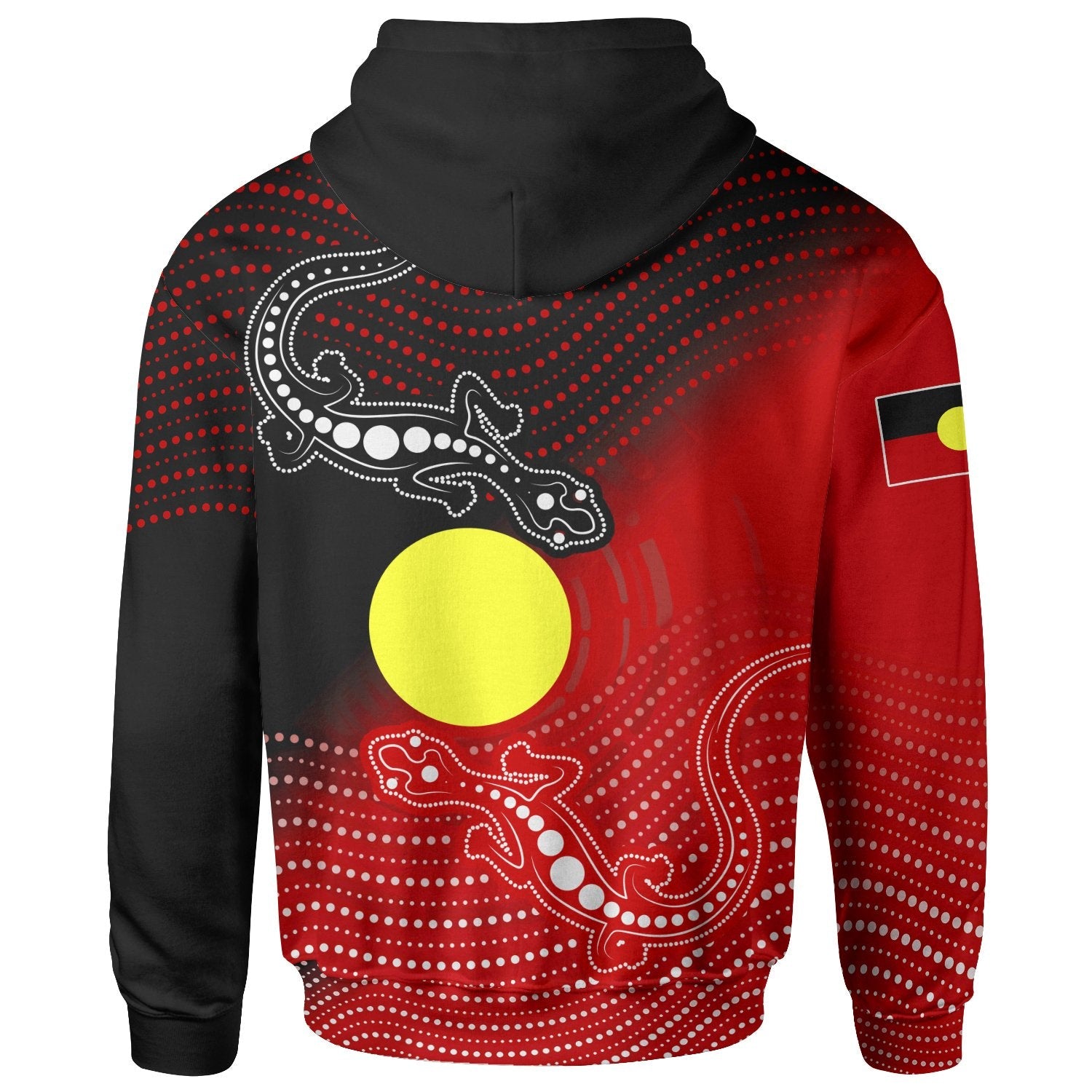 Aboriginal Zip Hoodie - Two Indigenous Lizard