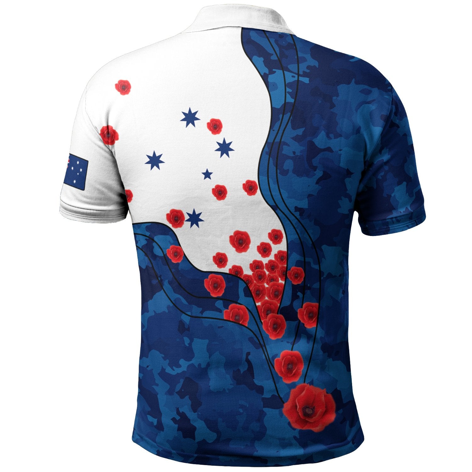 Anzac Polo - Anzac Lest We Forget Australian Flag Color Polo Shirt