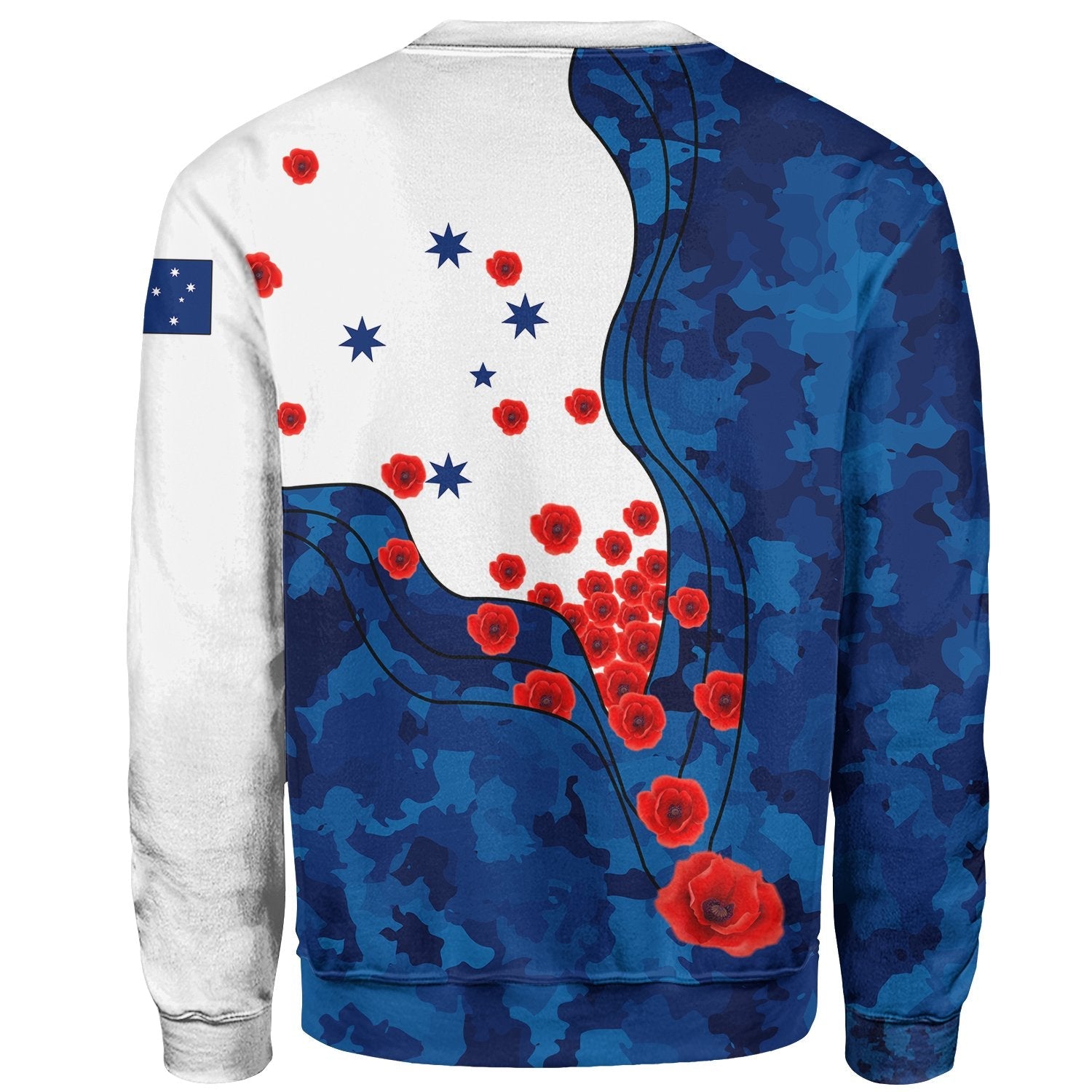 Anzac Lest We Forget Sweatshirts - Australian Flag Blue