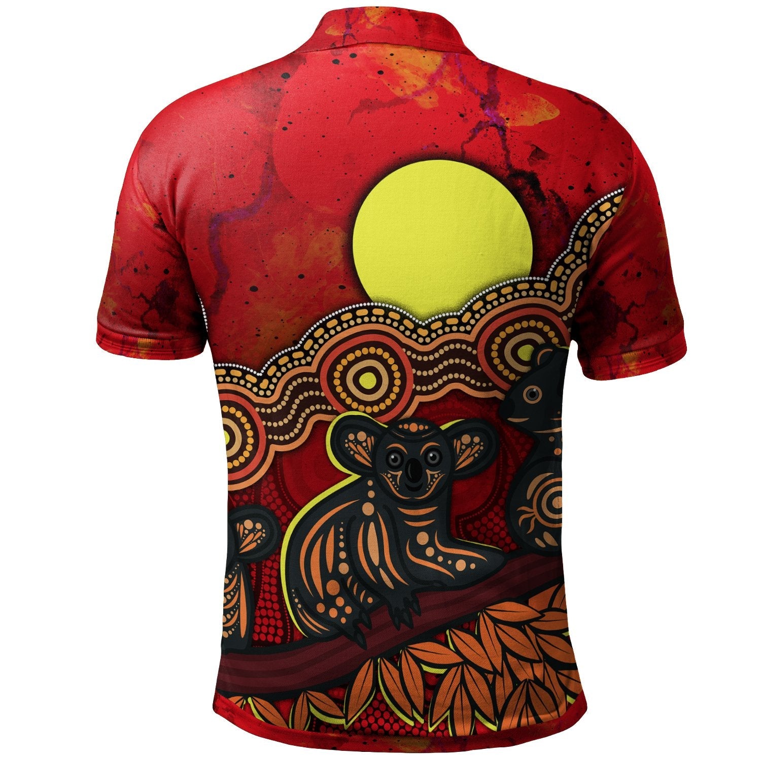 Aboriginal Polo - Australian Indigenous Koala Polo Shirt
