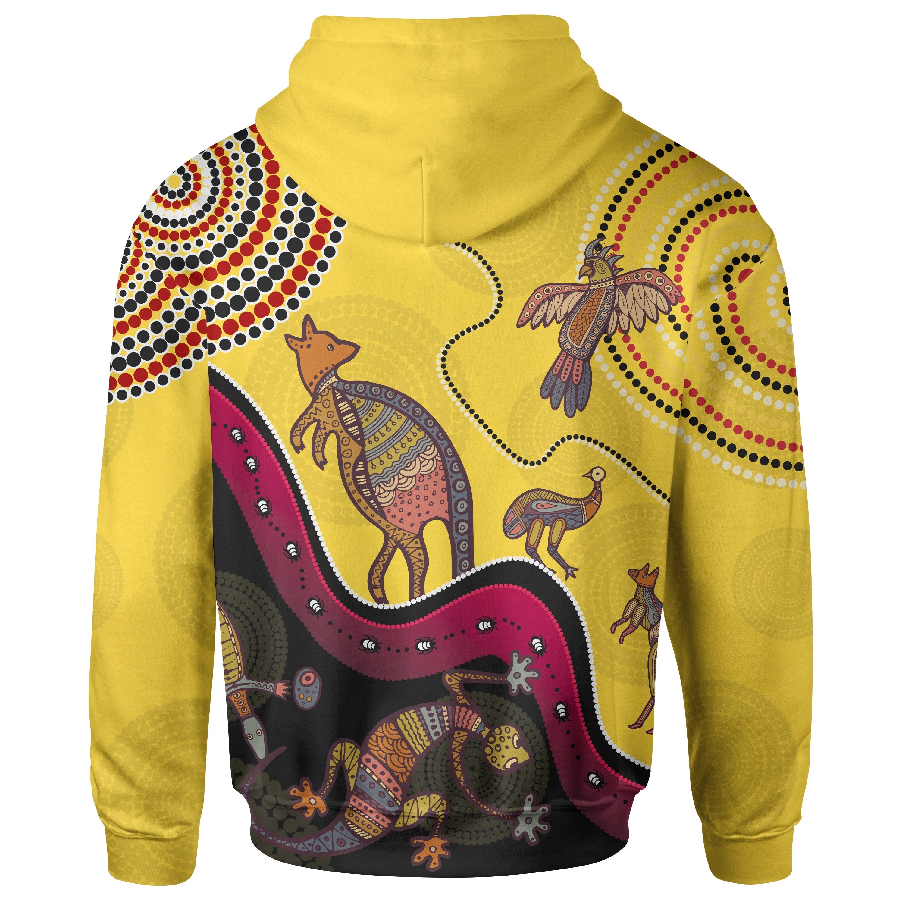 Aboriginal Hoodie - Indigenous Animals Life Art