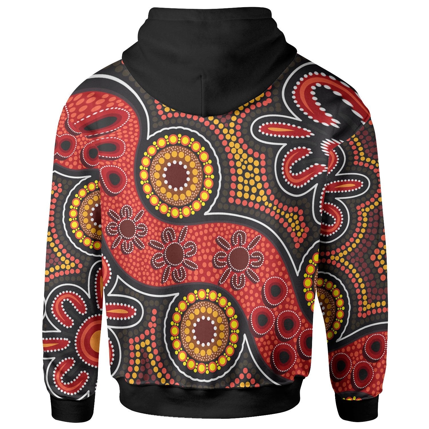 [Custom] Aboriginal Hoodie - Indigenous Circle Dot Painting Style-