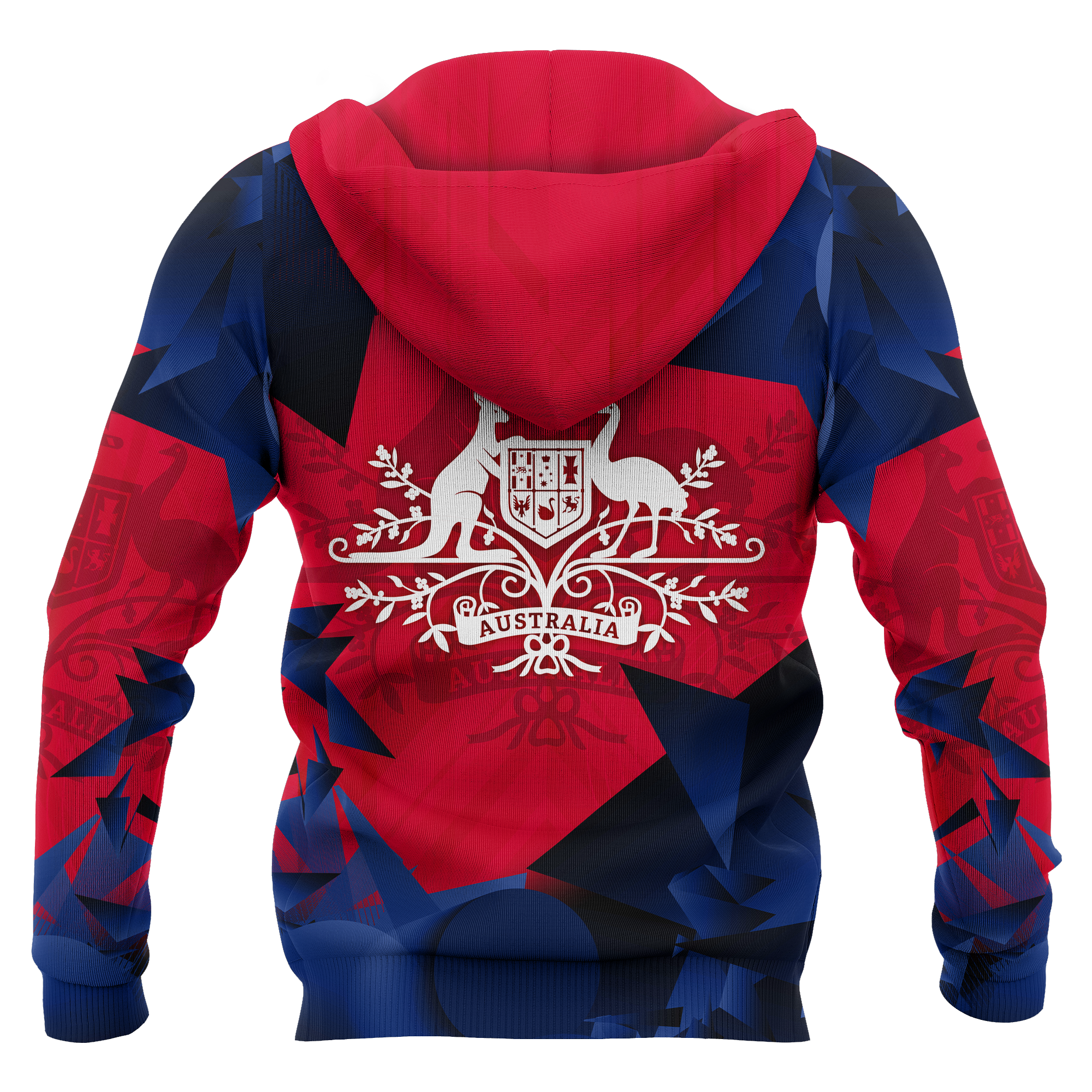 Zip Hoodie - Coat Of Arms Hoodie Southern Cross Kangaroo Symbol Unisex