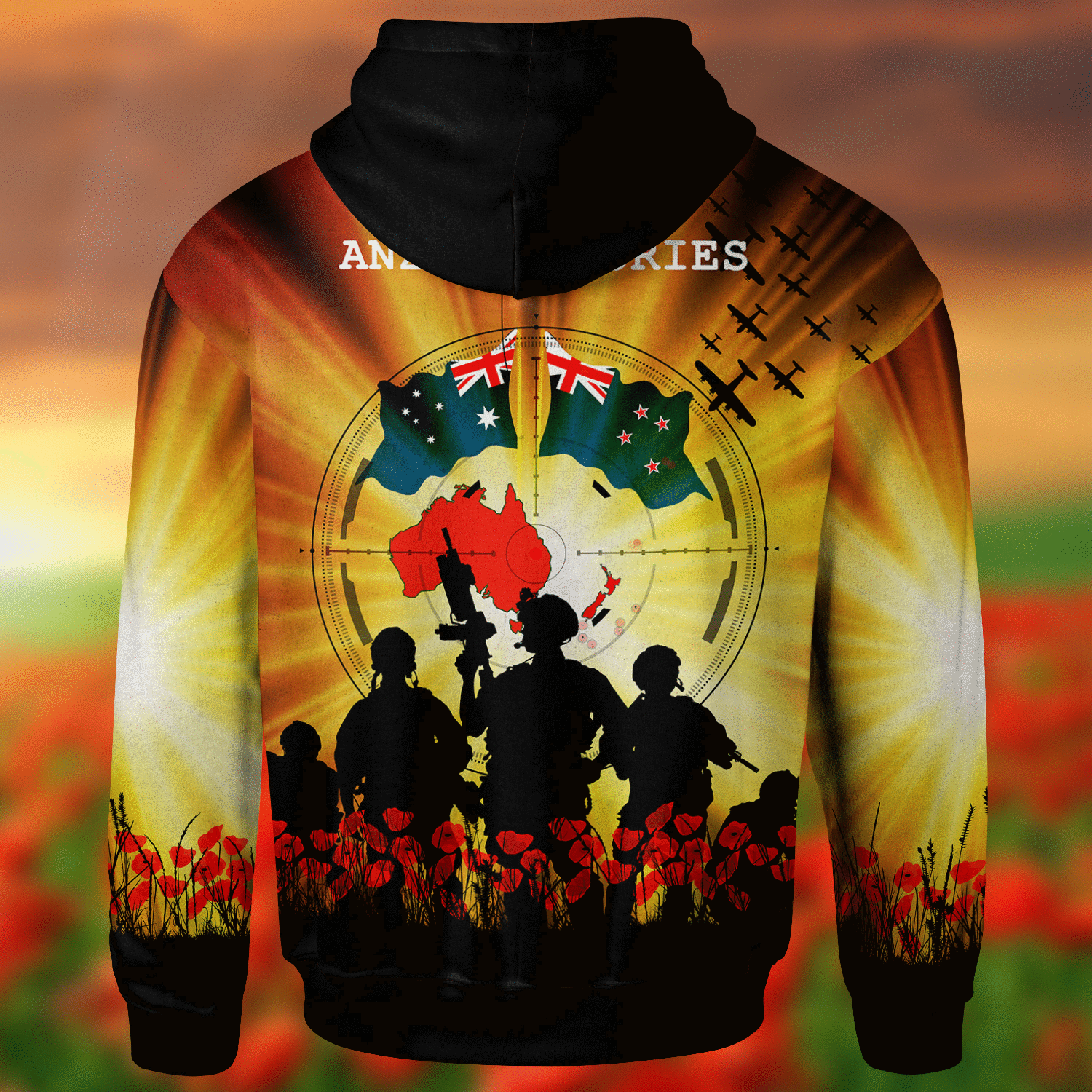 And New Zealand Anzac Day Zip Hoodie - Anzac Memories