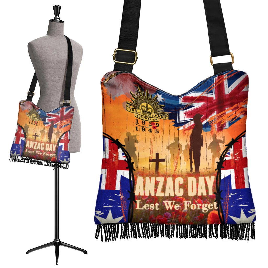 Australia Anzac Day 2022 Boho Handbag - Anzac Day Commemoration 1939 - 1945 V2