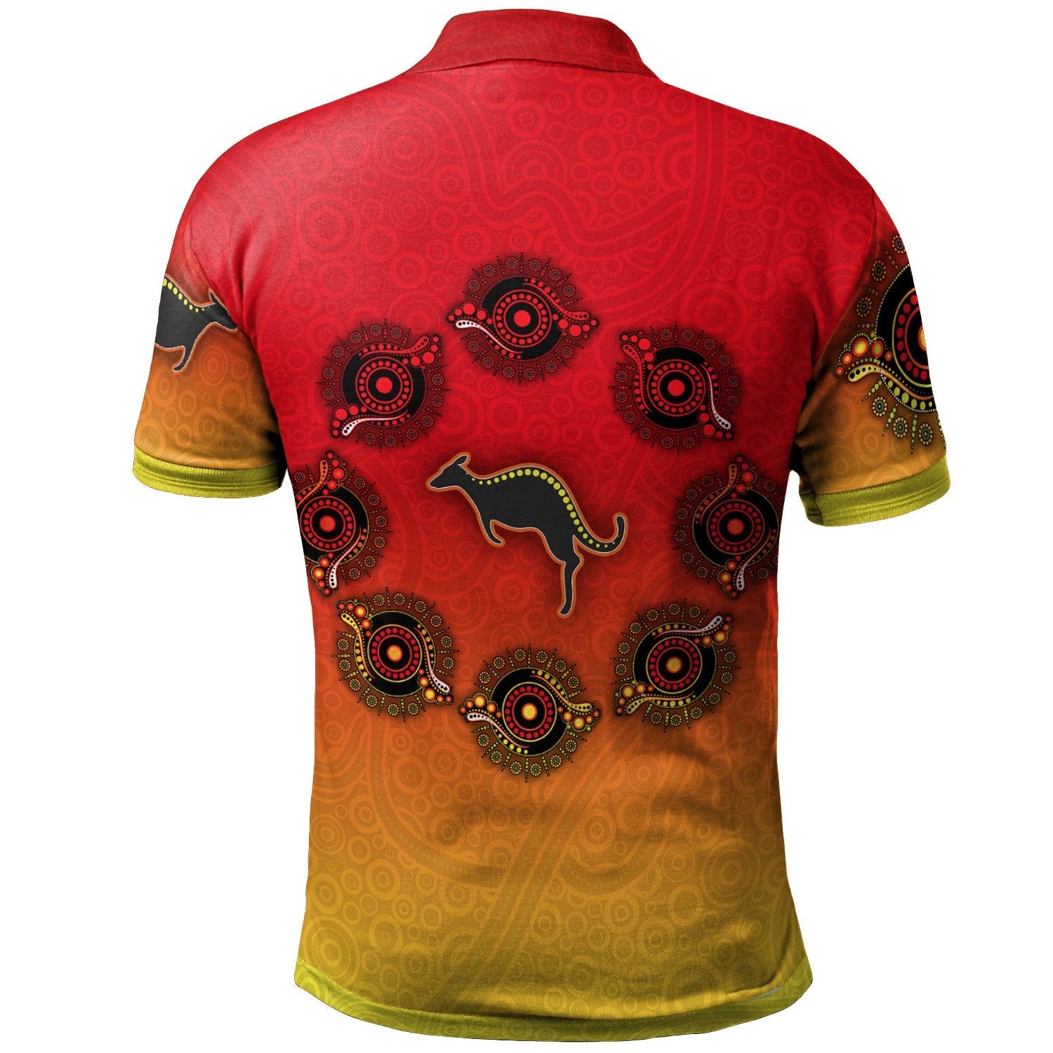 Aboriginal Polo - Circle Pattern Polo Shirt