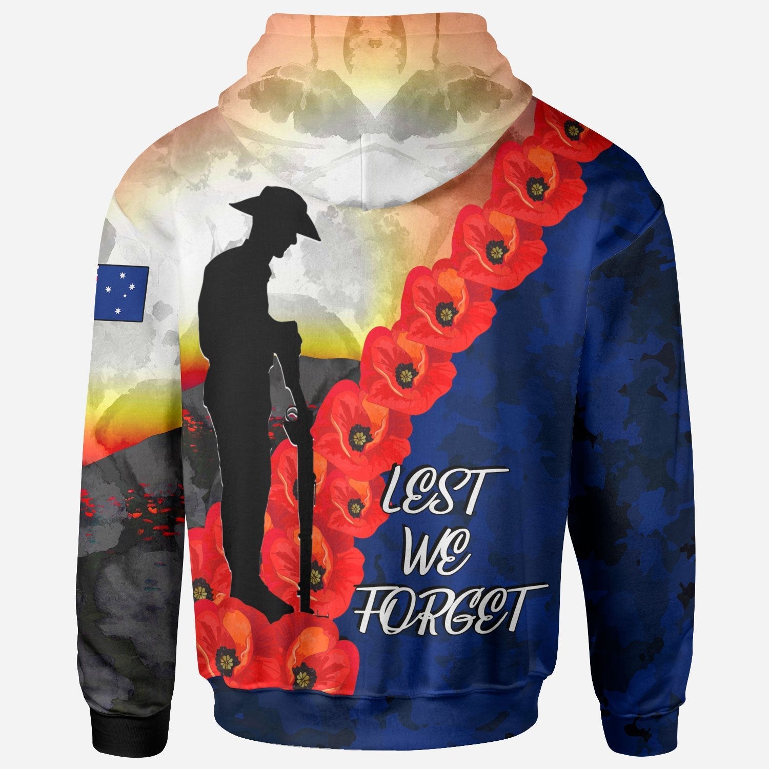 Anzac Lest We Forget Zip Hoodie - All Gave Some, Some Gave All