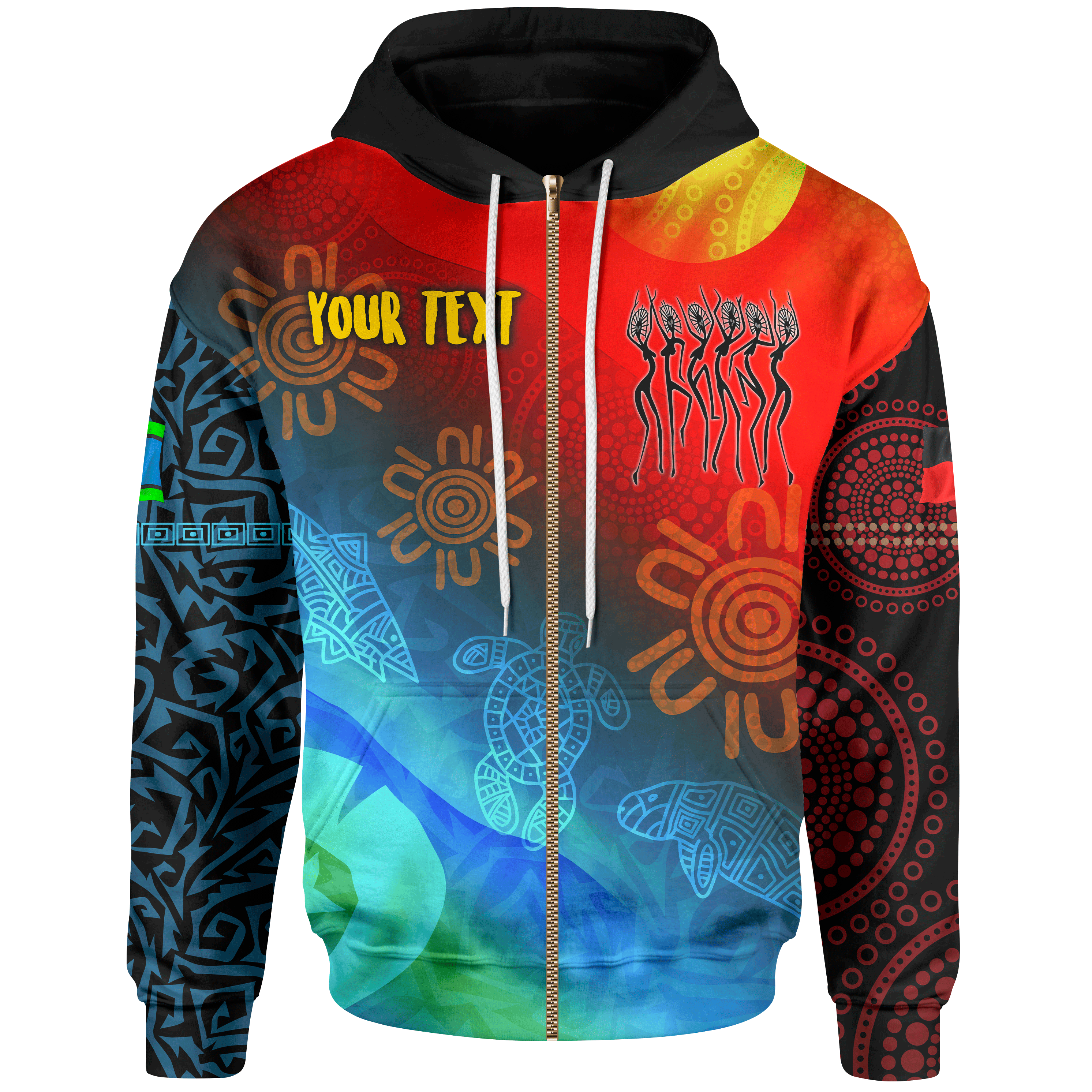 (Custom) Naidoc Zip Hoodie - Proud To Be