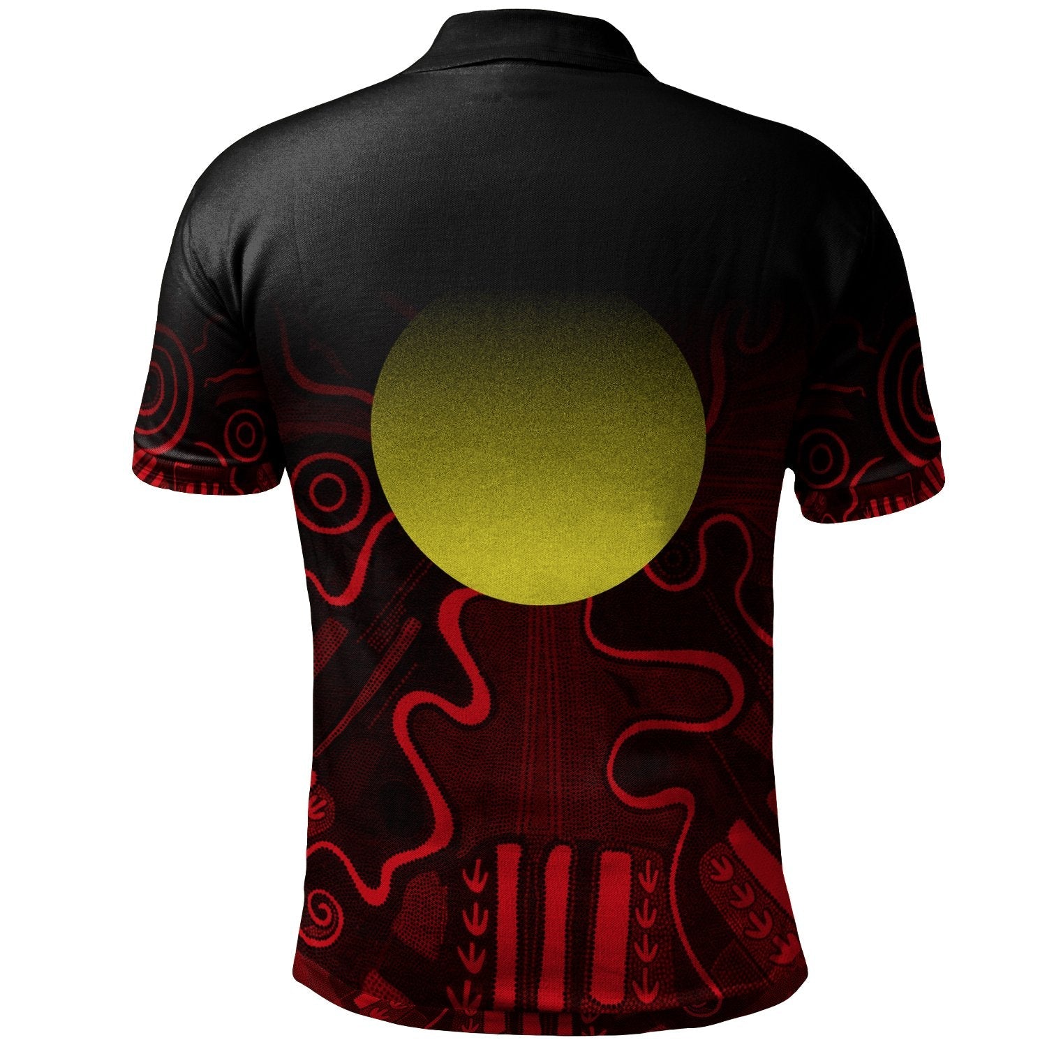 Aboriginal Polo - Indigenous Flag Grunge Style Polo Shirt