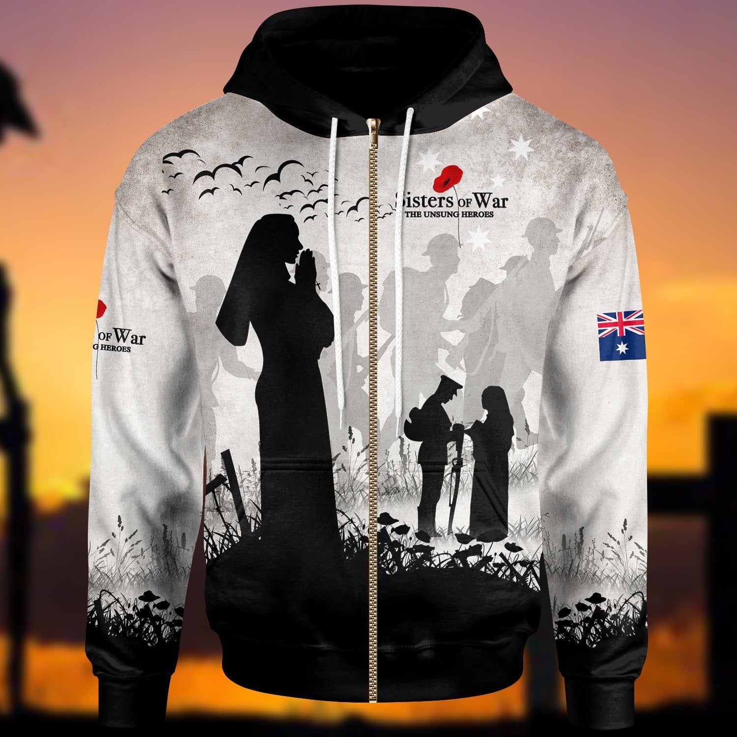 Anzac Day Zip Hoodie - Sisters Of War