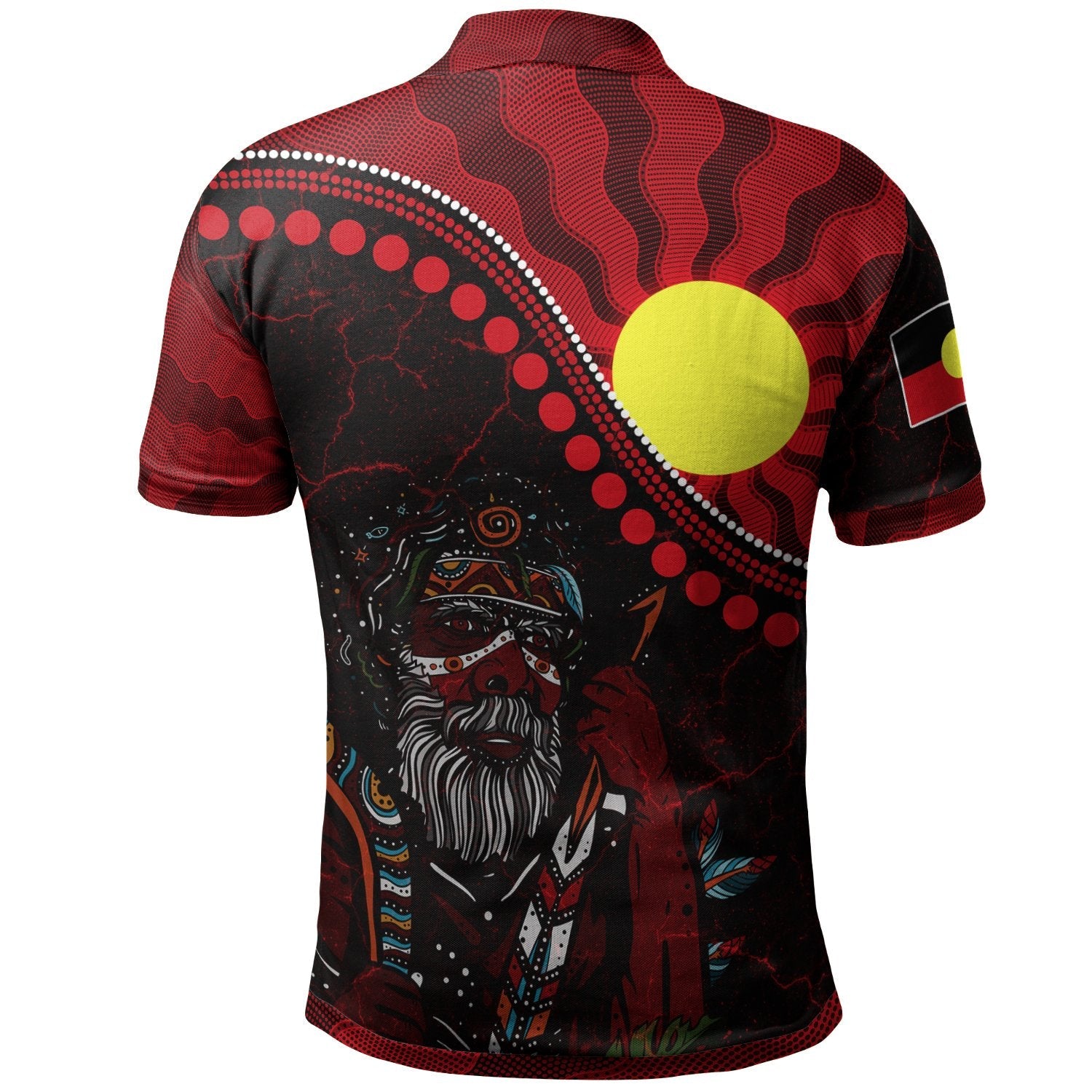 Aboriginal Polo - Indigenous People And Sun Polo Shirt