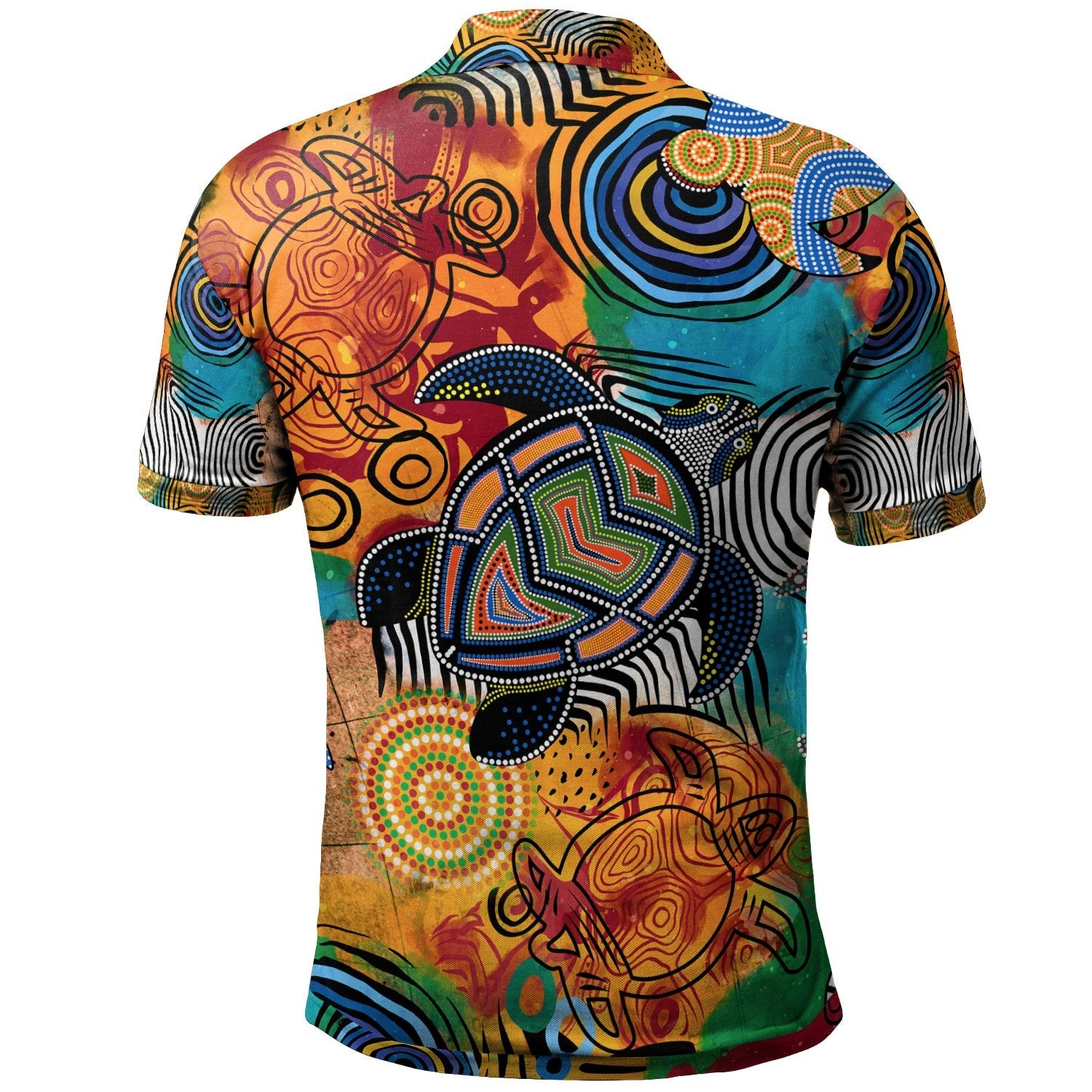 Aboriginal Polo - Turtle Indigenous Art Polo Shirt