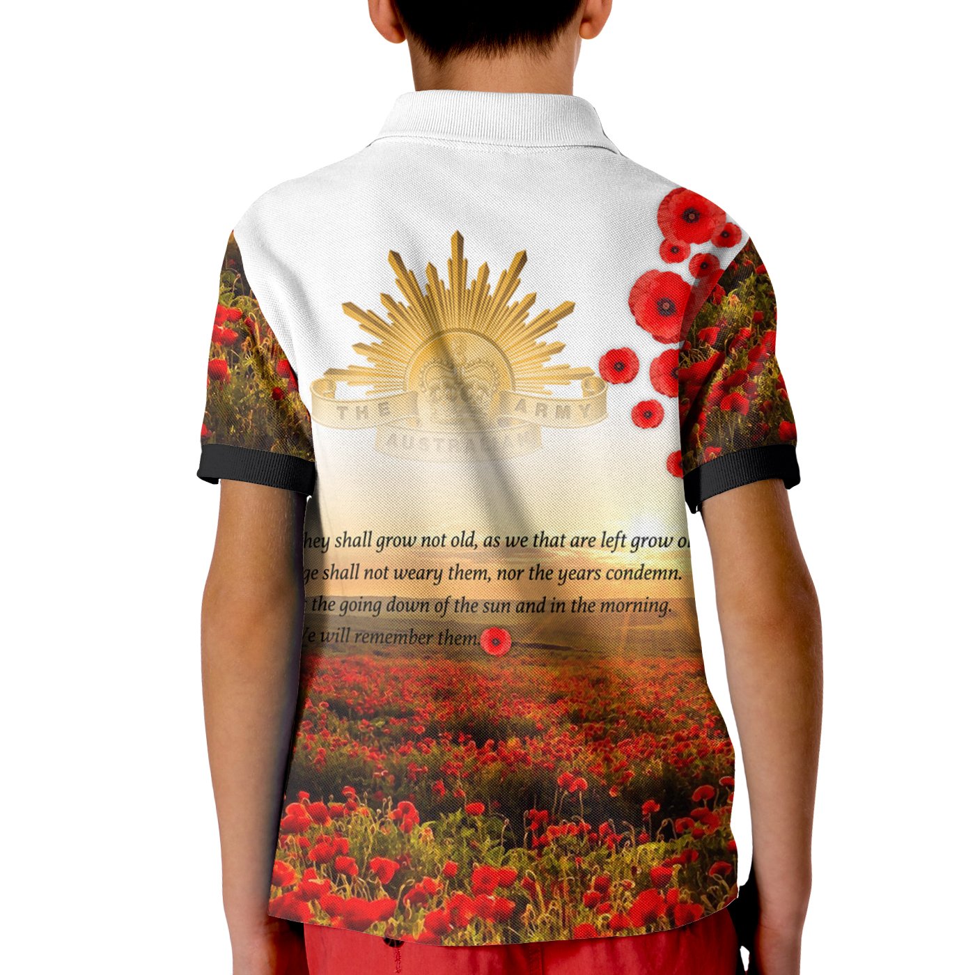 Anzac Polo - Anzac Day 2022  We Will Remember Them Kid Polo Shirt