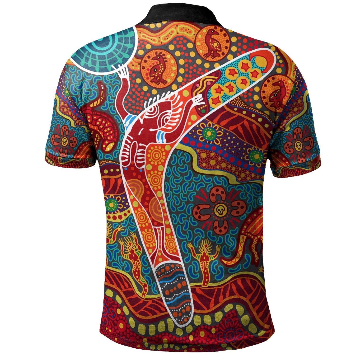 Aboriginal Polo - Indigenous Boomerang Polo Shirt