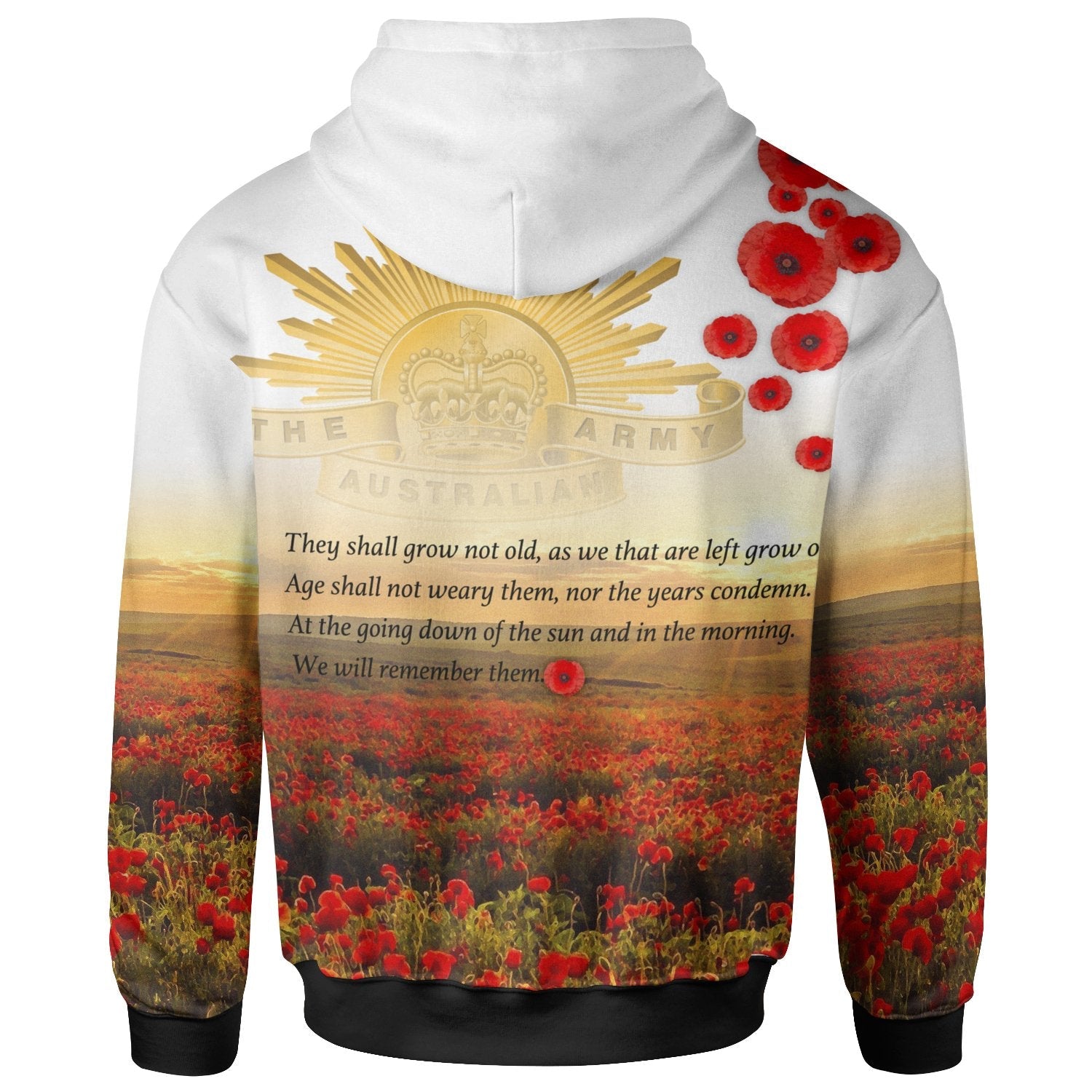 (Custom) Anzac Day 2022 Zip Hoodie - We Will Remember Them