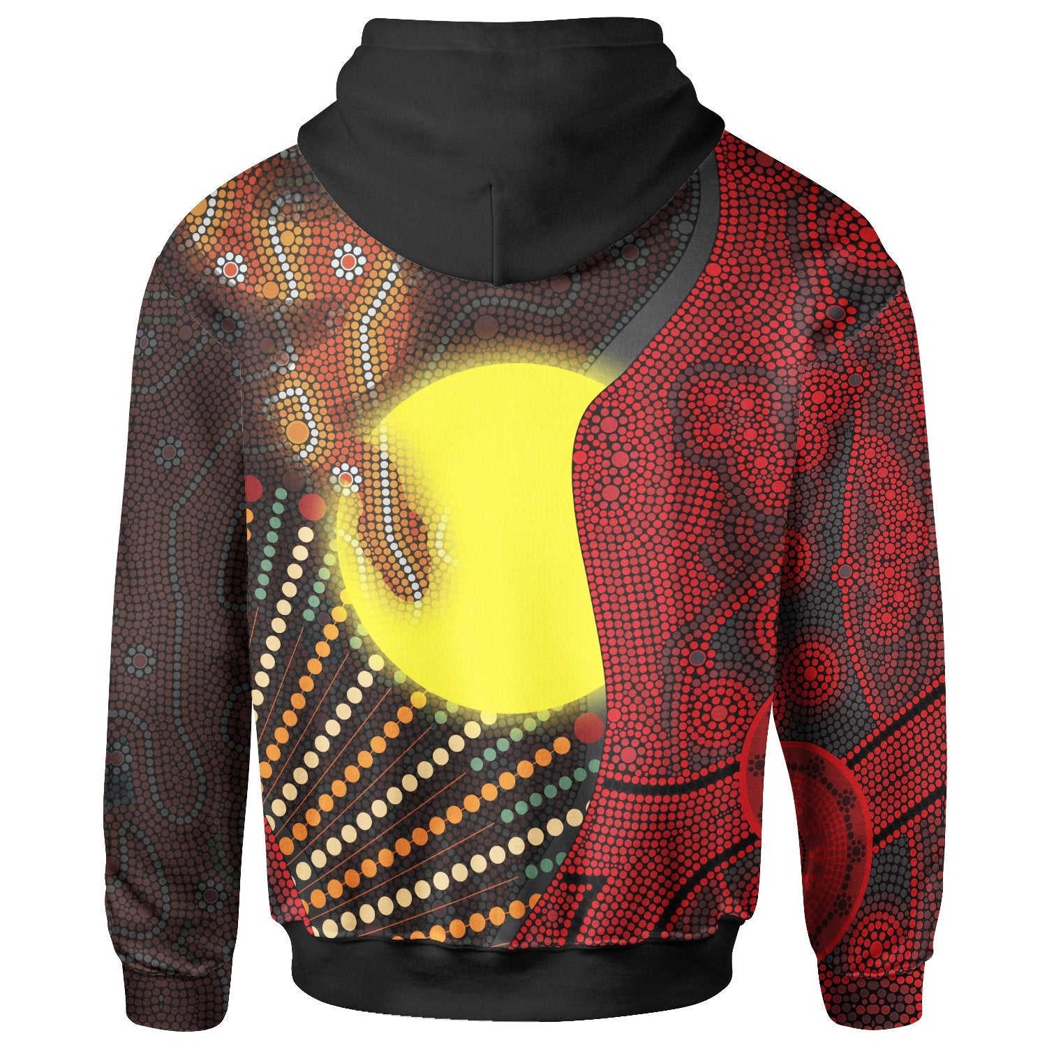 Aboriginal Kid Zip Hoodie - Indigenous Snake Sun Dot Painting