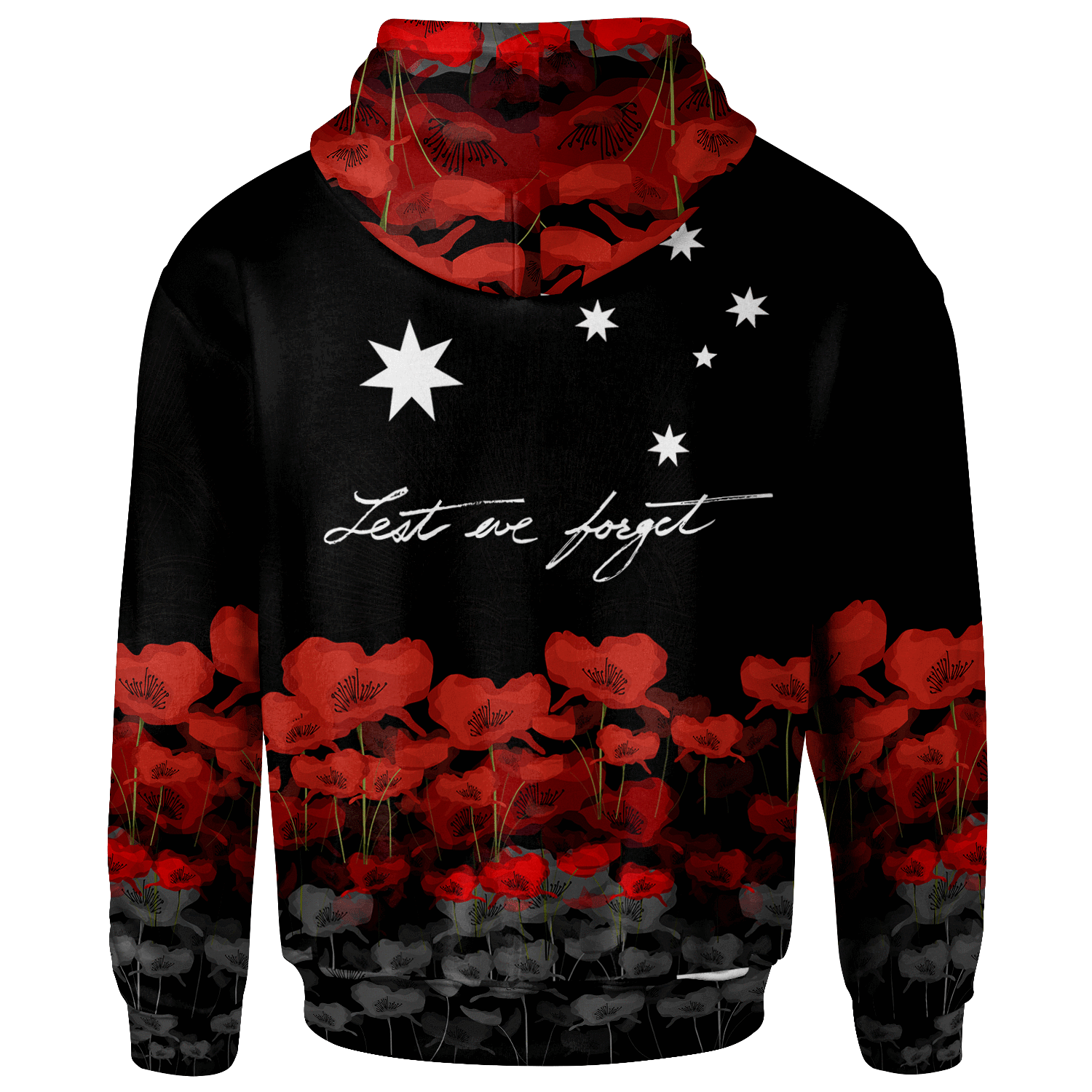 Anzac Day Zip Hoodie - Remember Them