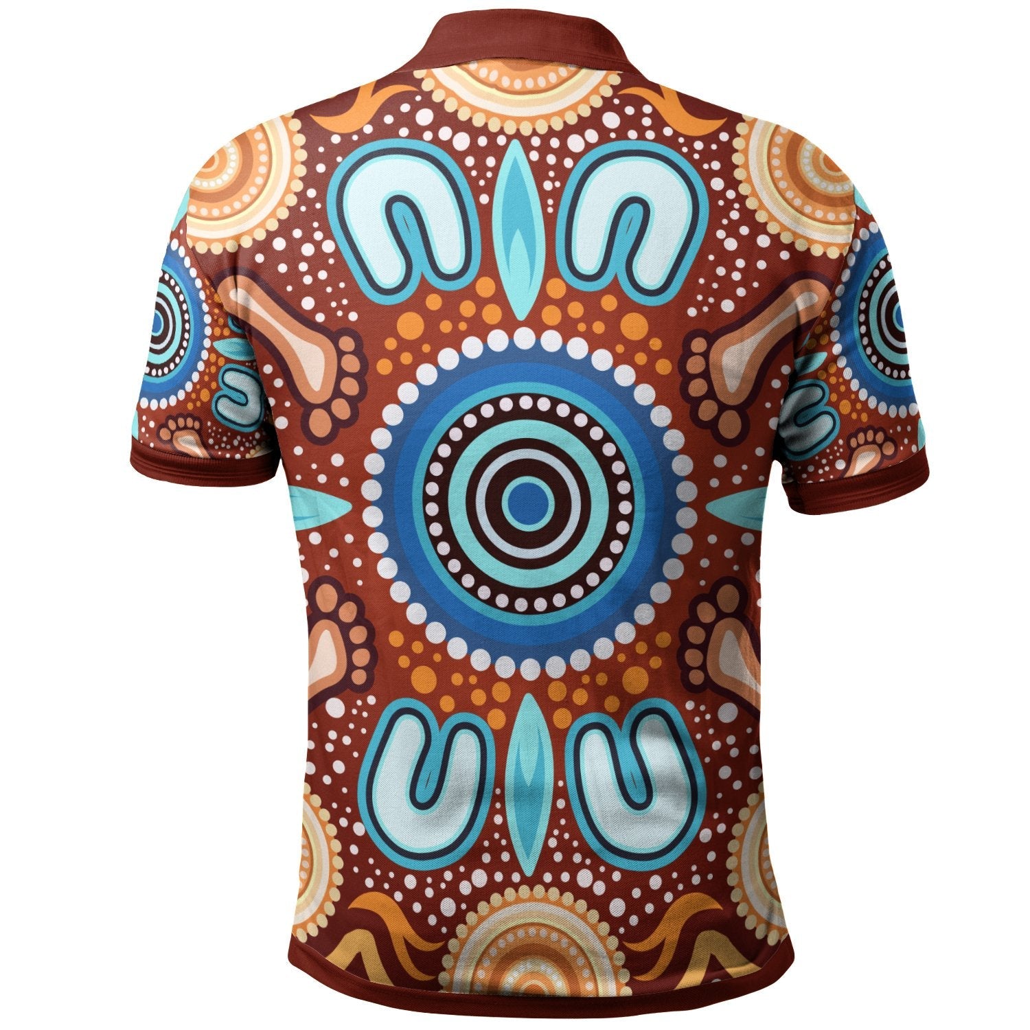 Aboriginal Polo - Indigenous Circle Dot Painting Ver02 Polo Shirt