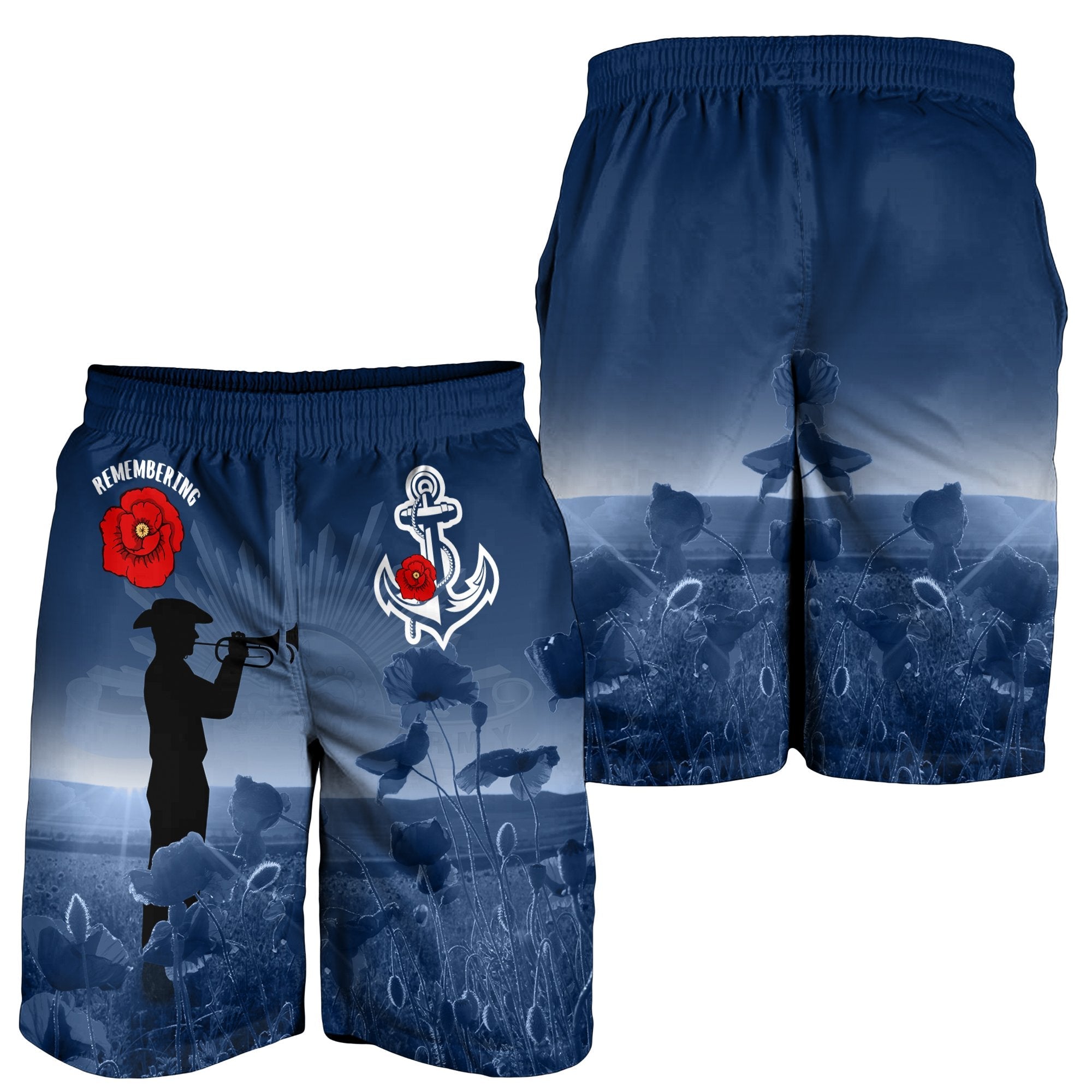 Australia Navy Anzac Men's Shorts- Remembering Our Heroes