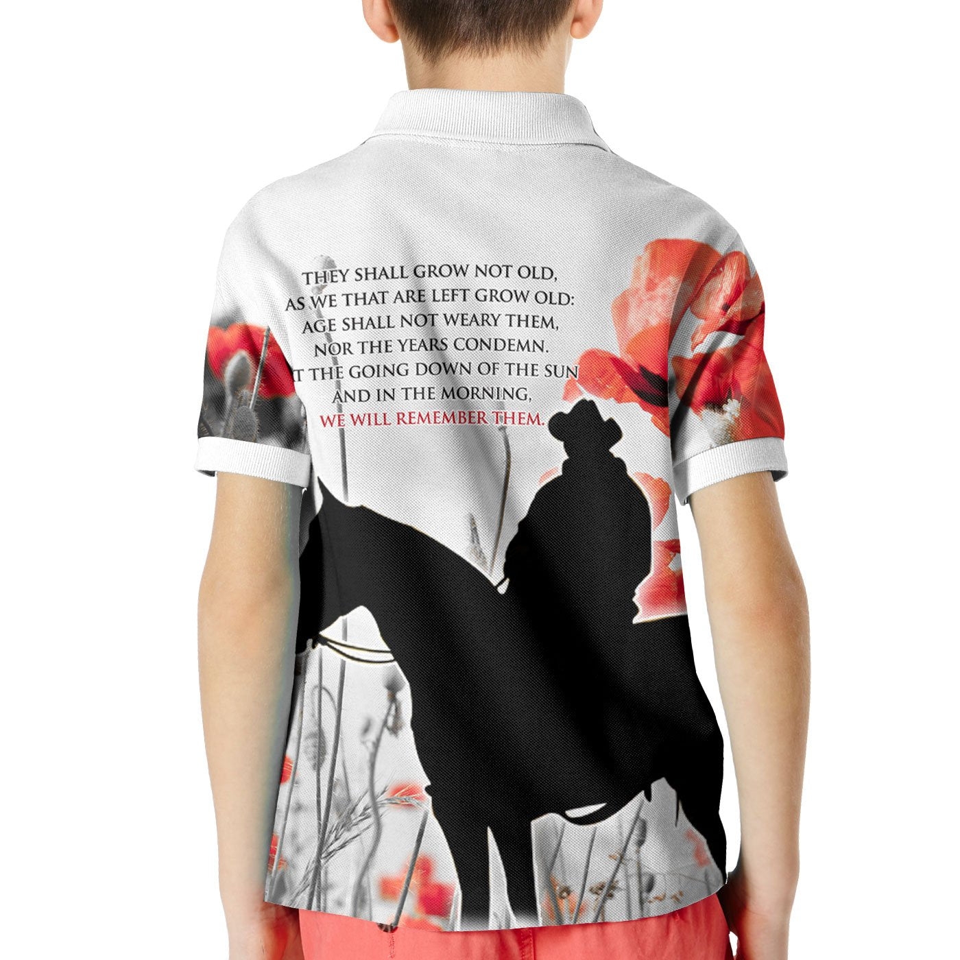 Anzac Polo - Anzac Lest We Forget  Australian Light Horse Kid Polo Shirt