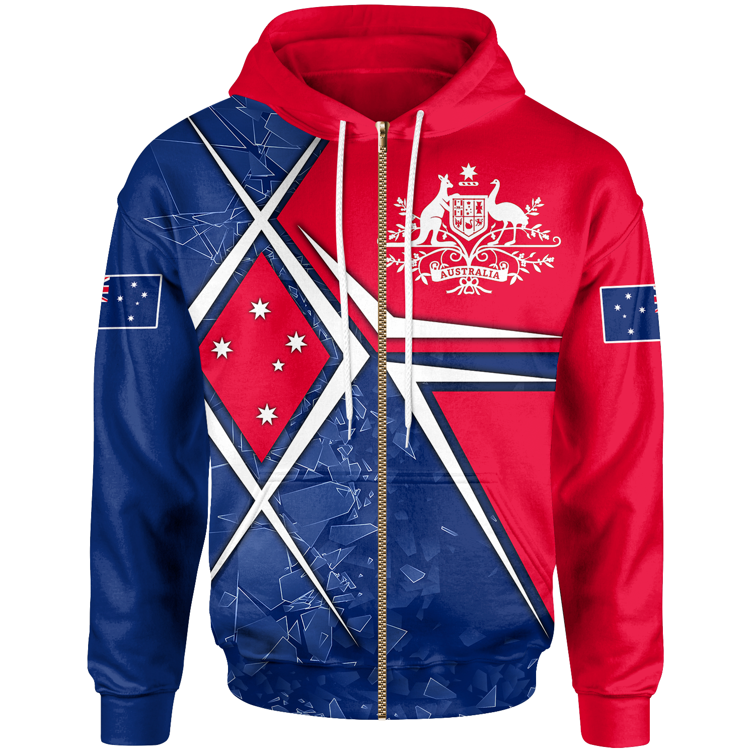 (Kid) Zip Hoodie - Aussie Flag