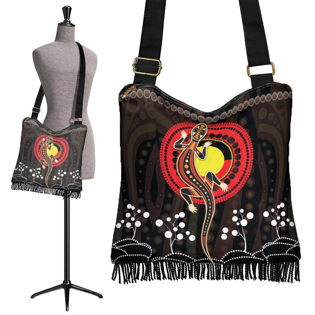 Boho Handbag - Lizard with Aboriginal Flag